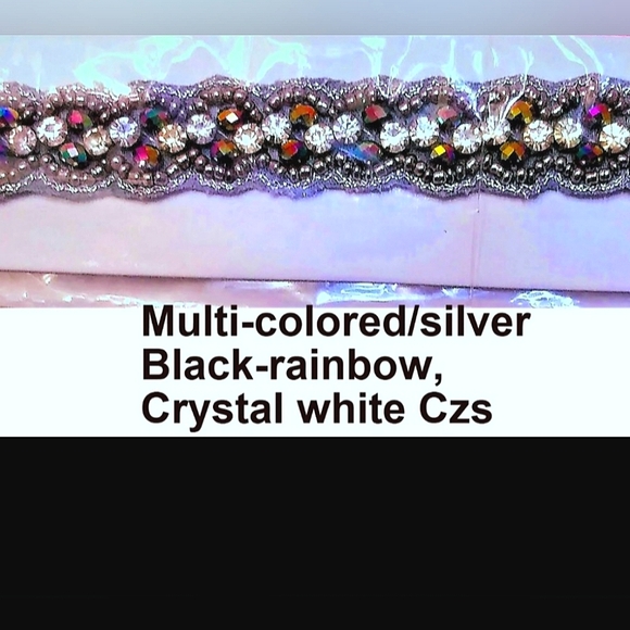 Colorful Sparkling Crystal Headband Headpiece - Picture 3 of 13